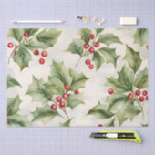 Papier Mousseline Christmas Holly Berry (Artisanat)