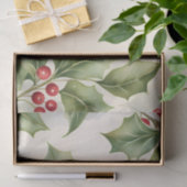 Papier Mousseline Christmas Holly Berry (Cadeau)