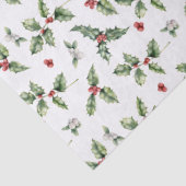Papier Mousseline Christmas Holly et Mistletoe (Détail)