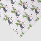 Papier Mousseline Christmas Holly Hedgehog (Détail)