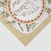 Papier Mousseline Christmas Holly Jolie Antique Salutation (Détail)