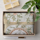 Papier Mousseline Christmas Holly Jolie Antique Salutation (Cadeau)