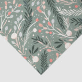 Papier Mousseline Christmas Holly Pattern (Détail)