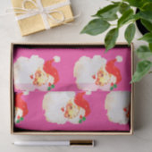 Papier Mousseline Christmas Jolly Père Noël Joyeux Pink Fun (Cadeau)