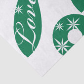 Papier Mousseline Christmas Love Green Tissue Paper (Détail)