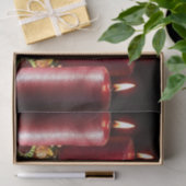 Papier Mousseline Christmas Party Red Candles Winter Holidays (Cadeau)