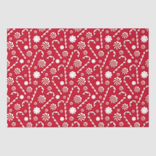 Papier Mousseline Christmas Peppermint | Candy Swirl Holiday Pattern (Recto)