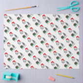 Papier Mousseline Christmas Père Noël Old English Sheepdog (Grey 1) (Artisanat)