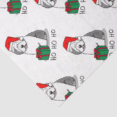 Papier Mousseline Christmas Père Noël Old English Sheepdog (Grey 1) (Détail)