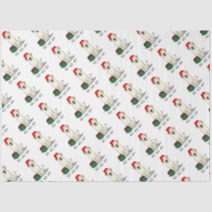 Papier Mousseline Christmas Père Noël Yellow Labrador Retriever Cute