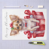 Papier Mousseline Christmas Puppy Dog présente (Artisanat)