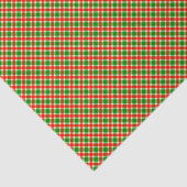 Papier Mousseline Christmas Red and Green Plaid (Détail)