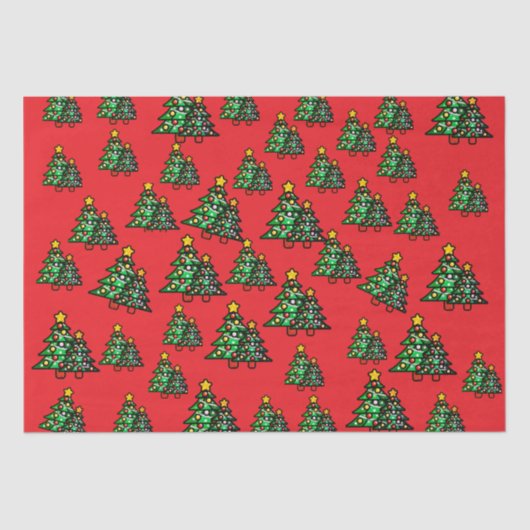 Papier Mousseline Christmas Red Tissue Paper (Recto)