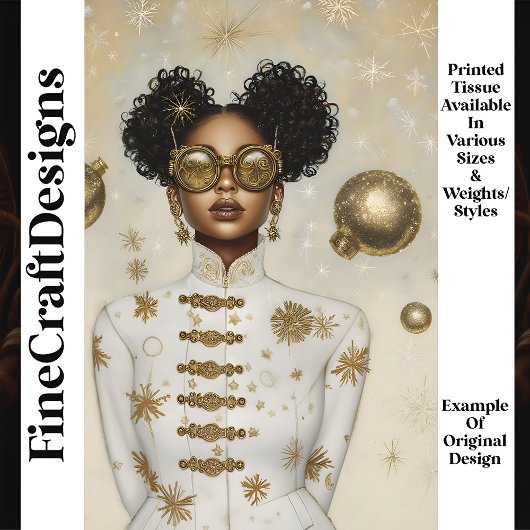 Papier Mousseline Christmas Smart Steampunk Femme Gold Q6 Découpage