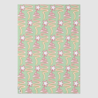 Papier Mousseline Christmas Star Pale Green 