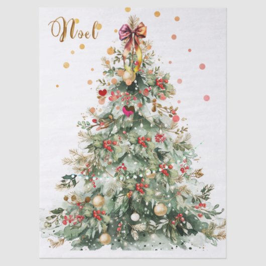 Papier Mousseline Christmas Tree 2 Tissue Paper (Recto)