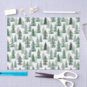 Papier Mousseline Christmas Trees and Snow in the Forest  (Artisanat)