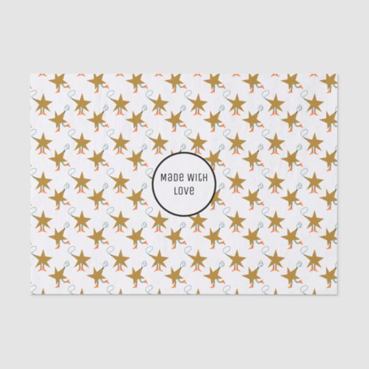 Papier Mousseline Christmas Western Stars Texte blanc (Recto)