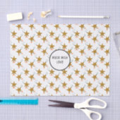 Papier Mousseline Christmas Western Stars Texte blanc (Artisanat)