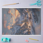 Papier Mousseline Christmas Wonderland in the Mountains Decoupage (Artisanat)