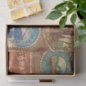 Papier Mousseline Chroniques de Wanderlust : Timbres de voyage de st (Cadeau)