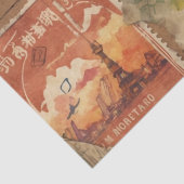 Papier Mousseline Chroniques de Wanderlust : Timbres de voyage de st (Détail)