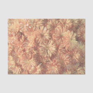 Papier Mousseline Chrysanthème Découpe Florale Rose Jaune