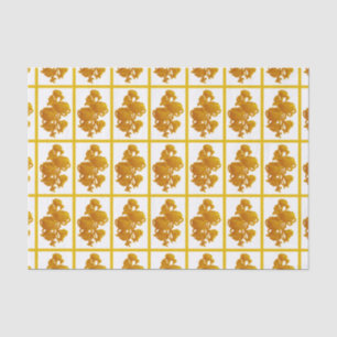 Papier Mousseline Chrysanthème jaune