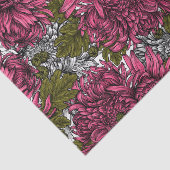 Papier Mousseline Chrysanthème rose (Détail)