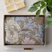 Papier Mousseline Chrysanthème rose Fleurs William Morris (Cadeau)