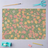 Papier Mousseline Chrysanthèmes fleurs vintage éphémère motif (Artisanat)