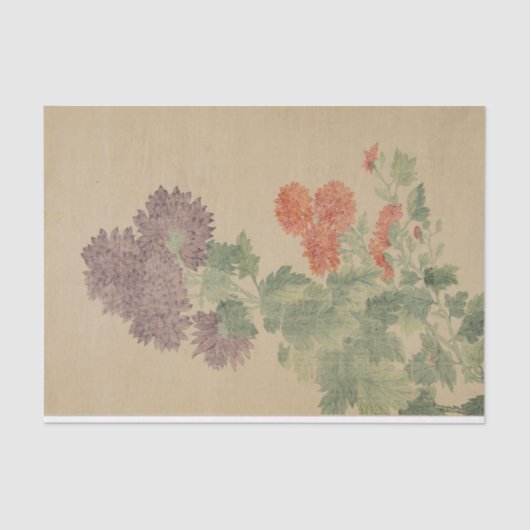 Papier Mousseline Chrysanthèmes par Ma Yuanyu (Recto)