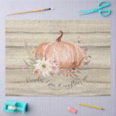 Papier Mousseline Chute Citrouille Floral Brûlé Orange Script Découp (Artisanat)