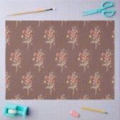 Papier Mousseline Chute Fleur sauvage papillon floral Brown Decoupag (Artisanat)