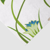 Papier Mousseline Chute Foliage Blanc Citrouille Floral Vert  (Détail)