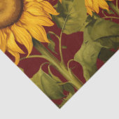 Papier Mousseline Chute Sunflower Floral Papillon Découpage Brown (Détail)
