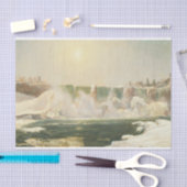 Papier Mousseline Chutes du Niagara en hiver par Jasper Francis Crop (Artisanat)