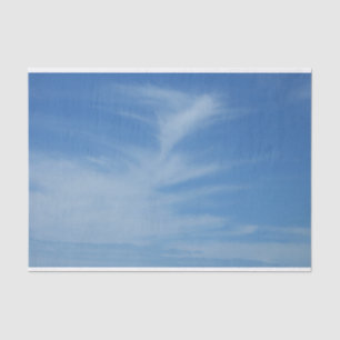 Papier Mousseline Ciel bleu avec nuages blancs Abstrait Nature Photo