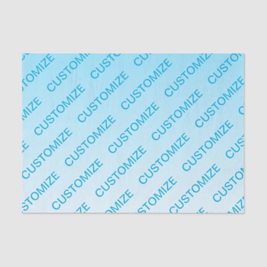 Papier Mousseline Ciel bleu (couleur changeable) Motif Ombre et text (Recto)