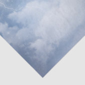 Papier Mousseline Ciel bleu magique avec cygnes volants (Détail)