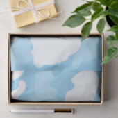 Papier Mousseline Ciel bleu nuages (Cadeau)