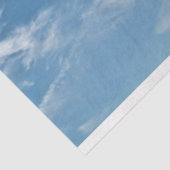 Papier Mousseline Ciel bleu nuages blancs éparpillés Motif bleu (Détail)