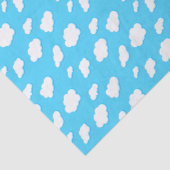 Papier Mousseline ciel de nuages bleus et blancs moelleux - boutique (Détail)