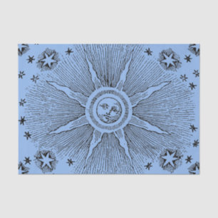 Papier Mousseline Ciel Nocturne Antique Étoiles Solaires Zodiaque Mé