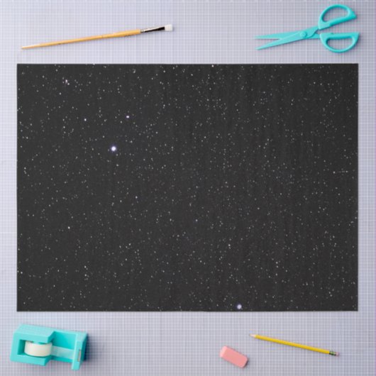 Papier Mousseline Ciel nocturne avec étoiles (Artisanat)