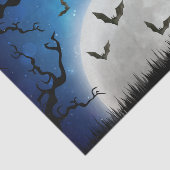 Papier Mousseline Ciel nocturne éffrayant de Halloween (Détail)