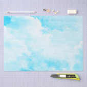 Papier Mousseline Ciel nuageux lumineux - bleu (Artisanat)