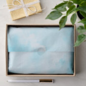 Papier Mousseline Ciel nuageux lumineux - bleu (Cadeau)