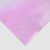 Papier Mousseline Ciel rose pastel avec arc-en-ciel jaune (Détail)
