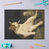 Papier Mousseline Cigarette Kitten Funny Smoking Cat Gen Z Meme (Artisanat)